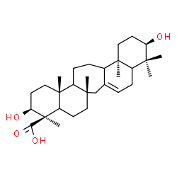ChemSpider 2D Image | 1H-cyclohepta[1,2-a:5,4-a']dinaphthalene-4-carboxylic acid, 2,3,4,4a,5,6,6a,7,9,9a,10,11,12,13,13a,13b,14,15,15a,15b-eicosahydro-3,11-dihydroxy-4,6a,10,10,13a,15b-hexamethyl-, (3S,4R,6aS,11R,13aR,15bR)- | C30H48O4