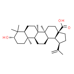 ChemSpider 2D Image | (3beta,5beta,9beta,14beta,17alpha,18beta)-3-Hydroxylup-20(29)-en-28-oic acid | C30H48O3