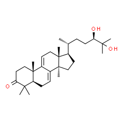 ChemSpider 2D Image | (24R)-24,25-Dihydroxylanosta-7,9(11)-dien-3-one | C30H48O3