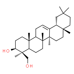 ChemSpider 2D Image | (3beta,5xi,9xi)-Olean-12-ene-3,24-diol | C30H50O2