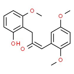 ChemSpider 2D Image | 1-(2,5-dimethoxyphenyl)-3-(2-hydroxy-6-methoxy-phenyl)prop-1-en-2-one | C18H19O5