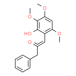ChemSpider 2D Image | 1-(2-hydroxy-3,4,6-trimethoxy-phenyl)-3-phenyl-prop-1-en-2-one | C18H19O5