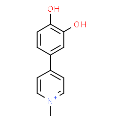 ChemSpider 2D Image | 4-(3,4-Dihydroxyphenyl)-1-methylpyridinium | C12H12NO2