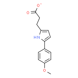 ChemSpider 2D Image | 3-[5-(4-Methoxyphenyl)-1H-pyrrol-2-yl]propanoate | C14H14NO3