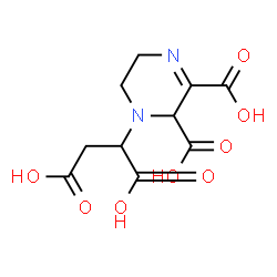 ChemSpider 2D Image | 1-(1,2-Dicarboxyethyl)-1,2,5,6-tetrahydro-2,3-pyrazinedicarboxylic acid | C10H12N2O8