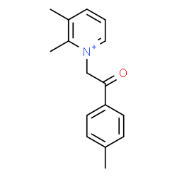 ChemSpider 2D Image | 2,3-Dimethyl-1-[2-(4-methylphenyl)-2-oxoethyl]pyridinium | C16H18NO