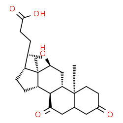 ChemSpider 2D Image | (12alpha,20R)-12-Hydroxy-3,7-dioxocholan-24-oic acid | C24H36O5