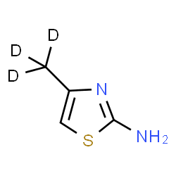 ChemSpider 2D Image | 4-(~2~H_3_)Methyl-1,3-thiazol-2-amine | C4H3D3N2S