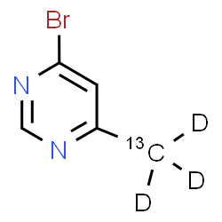 ChemSpider 2D Image | 4-Bromo-6-(~13~C,~2~H_3_)methylpyrimidine | C413CH2D3BrN2