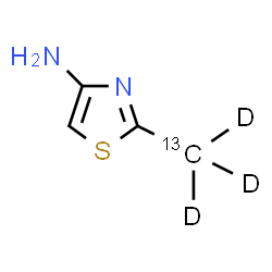 ChemSpider 2D Image | 2-(~13~C,~2~H_3_)Methyl-1,3-thiazol-4-amine | C313CH3D3N2S