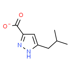 ChemSpider 2D Image | 5-Isobutyl-1H-pyrazole-3-carboxylate | C8H11N2O2