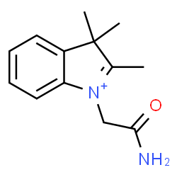 ChemSpider 2D Image | 1-(2-Amino-2-oxoethyl)-2,3,3-trimethyl-3H-indolium | C13H17N2O