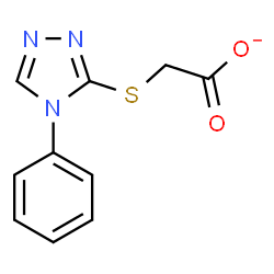 ChemSpider 2D Image | [(4-Phenyl-4H-1,2,4-triazol-3-yl)sulfanyl]acetate | C10H8N3O2S