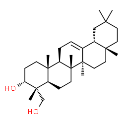 ChemSpider 2D Image | (3alpha)-Olean-12-ene-3,23-diol | C30H50O2