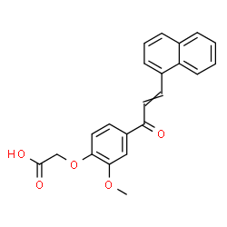 ChemSpider 2D Image | {2-Methoxy-4-[3-(1-naphthyl)acryloyl]phenoxy}acetic acid | C22H18O5
