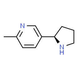 ChemSpider 2D Image | 2-Methyl-5-[(2R)-2-pyrrolidinyl]pyridine | C10H14N2