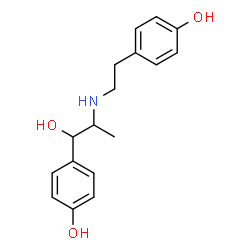 ChemSpider 2D Image | 2-(4-Hydroxyphenethylamino)-1-(4-hydroxyphenyl)propanol | C17H21NO3
