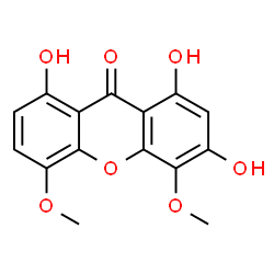 ChemSpider 2D Image | 1,3,8-Trihydroxy-4,5-dimethoxy-9H-xanthen-9-one | C15H12O7