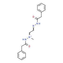 ChemSpider 2D Image | 1-Methyl-2-(phenylacetyl)-1-{2-[(phenylacetyl)hydrazono]ethylidene}hydrazinium | C19H21N4O2