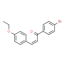 ChemSpider 2D Image | (2Z)-1-(4-Bromophenyl)-3-(4-ethoxyphenyl)-2-propen-1-one | C17H15BrO2