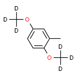 ChemSpider 2D Image | 2-Methyl-1,4-bis[(~2~H_3_)methyloxy]benzene | C9H6D6O2