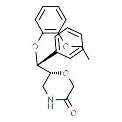 ChemSpider 2D Image | (6R)-6-[(R)-(2-Ethoxyphenoxy)(phenyl)methyl]-3-morpholinone | C19H21NO4