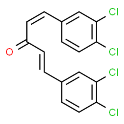 ChemSpider 2D Image | (1Z,4E)-1,5-Bis(3,4-dichlorophenyl)-1,4-pentadien-3-one | C17H10Cl4O