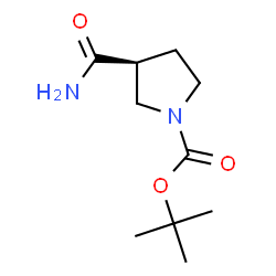 ChemSpider 2D Image | 2-Methyl-2-propanyl (3S)-3-carbamoyl-1-pyrrolidinecarboxylate | C10H18N2O3