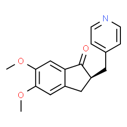 ChemSpider 2D Image | (2S)-5,6-Dimethoxy-2-(4-pyridinylmethyl)-1-indanone | C17H17NO3