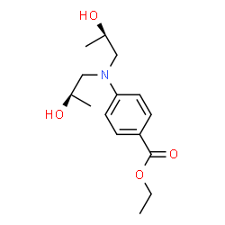 ChemSpider 2D Image | Ethyl 4-{bis[(2R)-2-hydroxypropyl]amino}benzoate | C15H23NO4