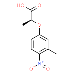 ChemSpider 2D Image | (2S)-2-(3-Methyl-4-nitrophenoxy)propanoic acid | C10H11NO5