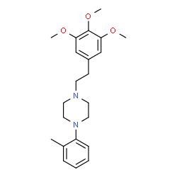 ChemSpider 2D Image | 1-(2-Methylphenyl)-4-[2-(3,4,5-trimethoxyphenyl)ethyl]piperazine | C22H30N2O3