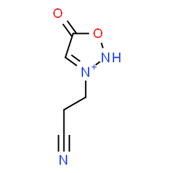 ChemSpider 2D Image | 3-(2-Cyanoethyl)-5-oxo-2,5-dihydro-1,2,3-oxadiazol-3-ium | C5H6N3O2
