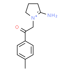 ChemSpider 2D Image | 5-Amino-1-[2-(4-methylphenyl)-2-oxoethyl]-3,4-dihydro-2H-pyrrolium | C13H17N2O