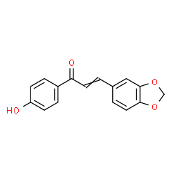 ChemSpider 2D Image | 3-(1,3-Benzodioxol-5-yl)-1-(4-hydroxyphenyl)-2-propen-1-one | C16H12O4
