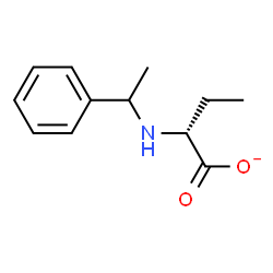 ChemSpider 2D Image | (2R)-2-[(1-Phenylethyl)amino]butanoate | C12H16NO2