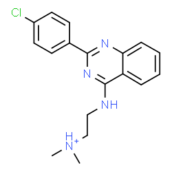 ChemSpider 2D Image | 2-{[2-(4-Chlorophenyl)-4-quinazolinyl]amino}-N,N-dimethylethanaminium | C18H20ClN4