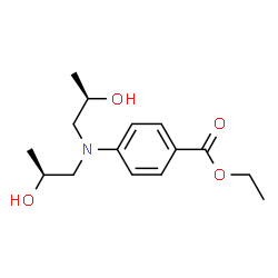 ChemSpider 2D Image | Ethyl 4-{[(2R)-2-hydroxypropyl][(2S)-2-hydroxypropyl]amino}benzoate | C15H23NO4