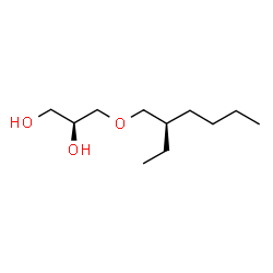 ChemSpider 2D Image | (2S)-3-{[(2R)-2-Ethylhexyl]oxy}-1,2-propanediol | C11H24O3