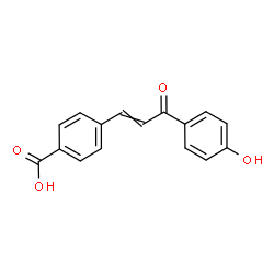 ChemSpider 2D Image | 4-[3-(4-hydroxyphenyl)-3-oxo-1-propen-1-yl]benzoic acid | C16H12O4