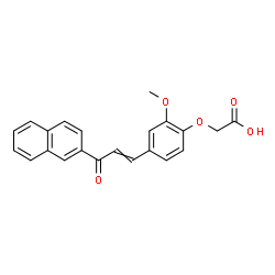 ChemSpider 2D Image | {2-Methoxy-4-[3-(2-naphthyl)-3-oxo-1-propen-1-yl]phenoxy}acetic acid | C22H18O5