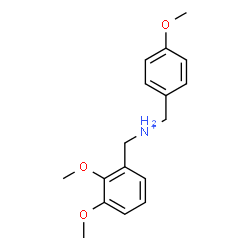 ChemSpider 2D Image | (2,3-Dimethoxyphenyl)-N-(4-methoxybenzyl)methanaminium | C17H22NO3