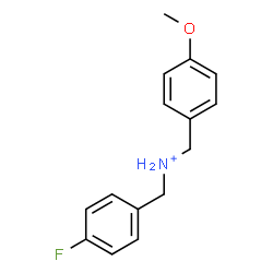 ChemSpider 2D Image | (4-Fluorophenyl)-N-(4-methoxybenzyl)methanaminium | C15H17FNO