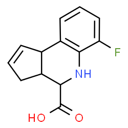 ChemSpider 2D Image | 6-Fluoro-3a,4,5,9b-tetrahydro-3H-cyclopenta[c]quinoline-4-carboxylic acid | C13H12FNO2