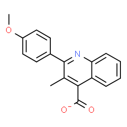 ChemSpider 2D Image | 2-(4-Methoxyphenyl)-3-methyl-4-quinolinecarboxylate | C18H14NO3