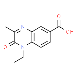 ChemSpider 2D Image | 1-ethyl-3-methyl-2-oxoquinoxaline-6-carboxylic acid | C12H12N2O3
