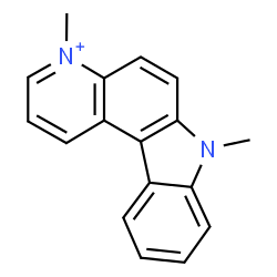 ChemSpider 2D Image | 4,7-Dimethyl-7H-pyrido[2,3-c]carbazol-4-ium | C17H15N2