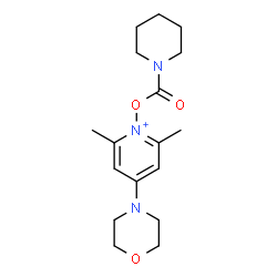 ChemSpider 2D Image | 2,6-Dimethyl-4-(4-morpholinyl)-1-[(1-piperidinylcarbonyl)oxy]pyridinium | C17H26N3O3