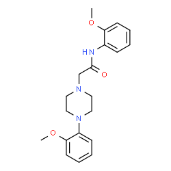ChemSpider 2D Image | N-(2-Methoxyphenyl)-2-[4-(2-methoxyphenyl)-1-piperazinyl]acetamide | C20H25N3O3