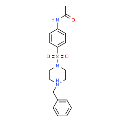 ChemSpider 2D Image | 4-[(4-Acetamidophenyl)sulfonyl]-1-benzylpiperazin-1-ium | C19H24N3O3S